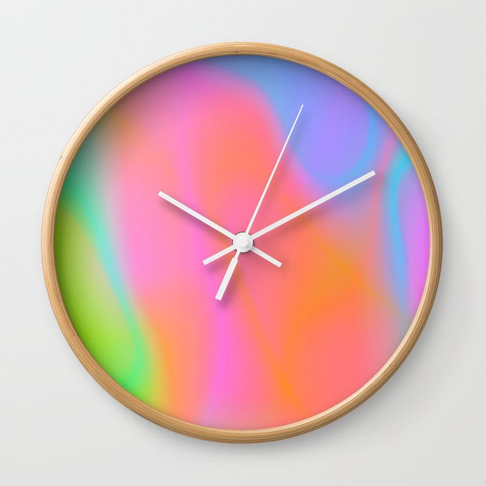 Neon Colors Wall Clock