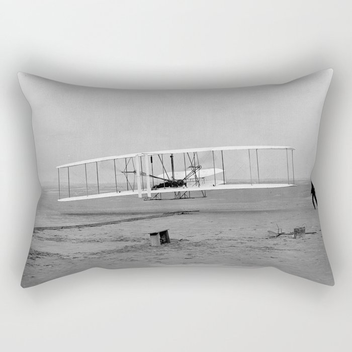 The Wright Brothers First Powered Flight at Kitty Hawk Rectangular Pillow