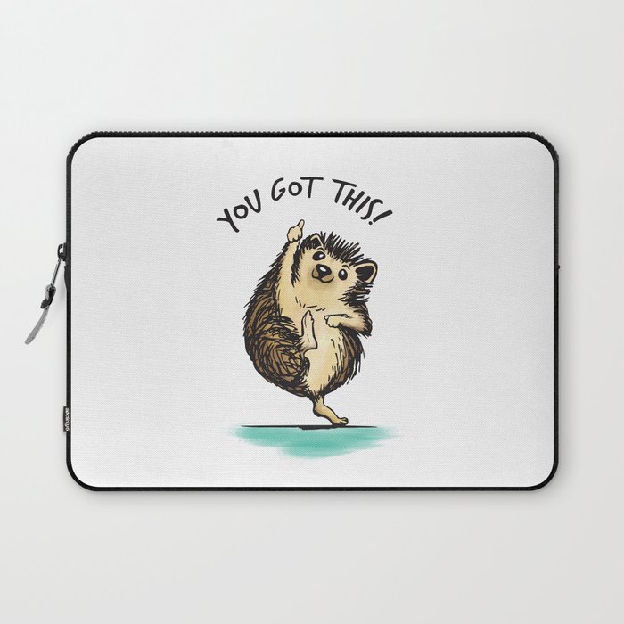 Motivational Hedgehog Laptop Sleeve