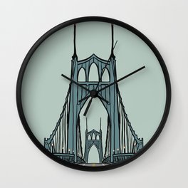 St. Johns Bridge Portland Oregon Wall Clock