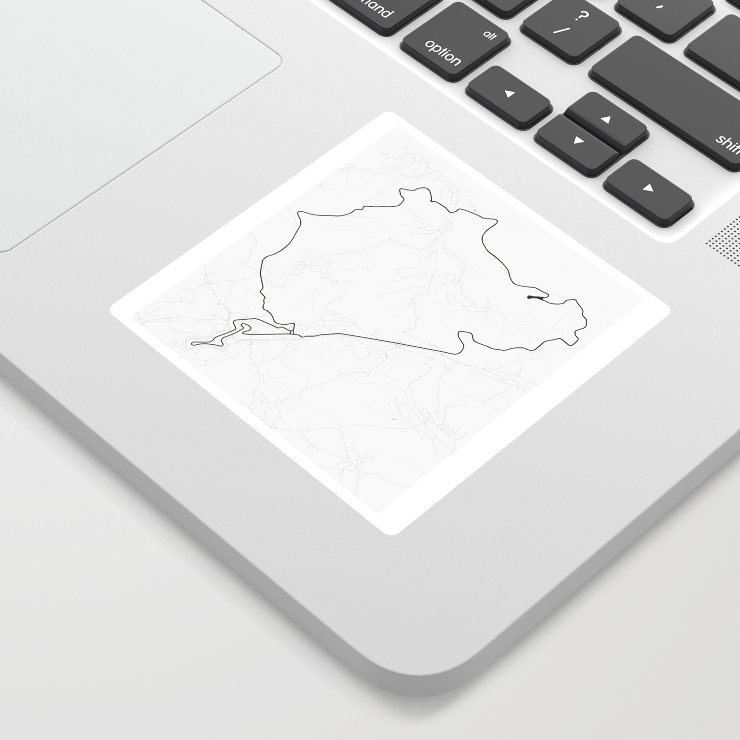 Nurburgring Nordschleife And Gp Track Circuit Map Sticker By Citymapartprints Society6