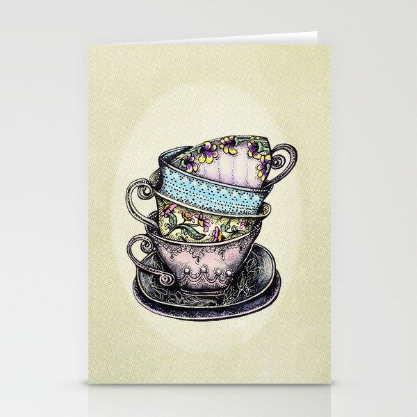 teacups Stationery Cards