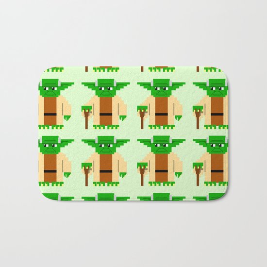 Pixel Yoda Bath Mat