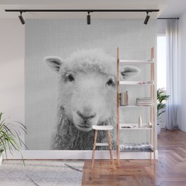 Sheep - Black & White Wall Mural