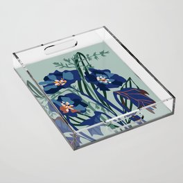 Wild flowers light – modern floral illustration Acrylic Tray