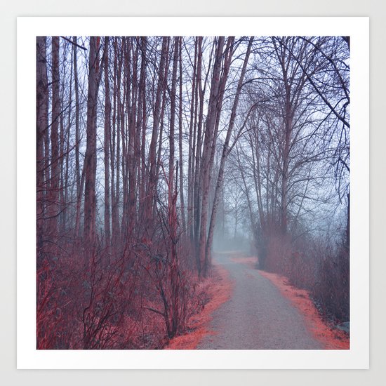Autumn Walk Through the Park Art Print