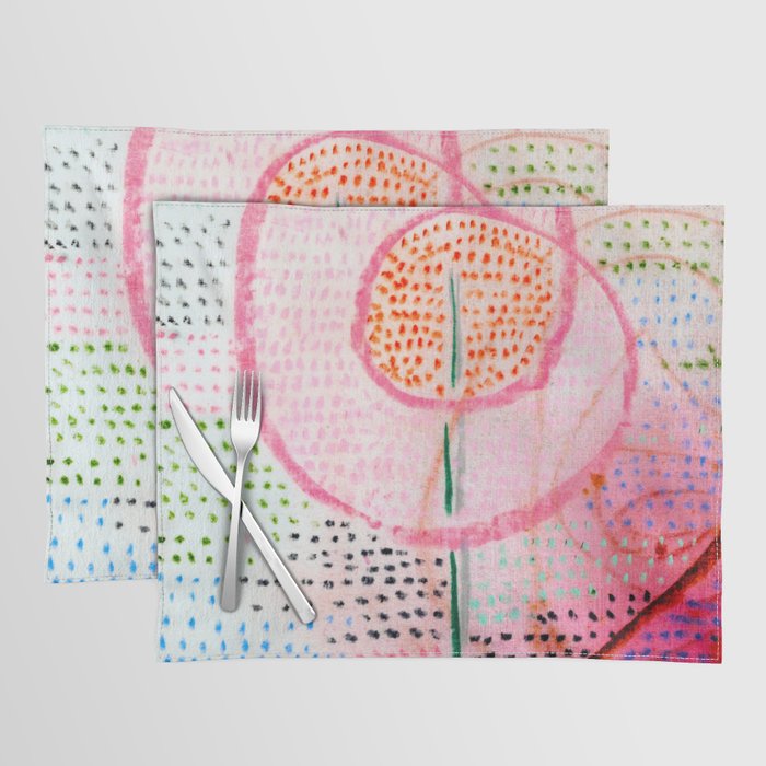 Remix Blossoming  Painting  by Paul Klee Bauhaus  Placemat