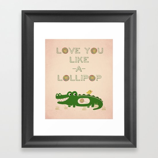 Like A Lollipop Framed Art Print
