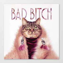 Bad Bitch Cat Canvas Print