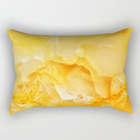 Yellow onyx marble Rectangular Pillow