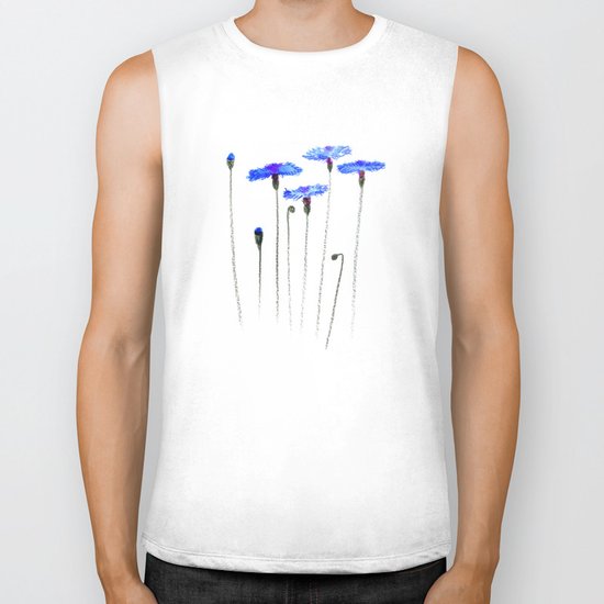 cornflowers Biker Tank