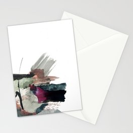 Begin [3]: a minimal abstract mixed media piece Stationery Card