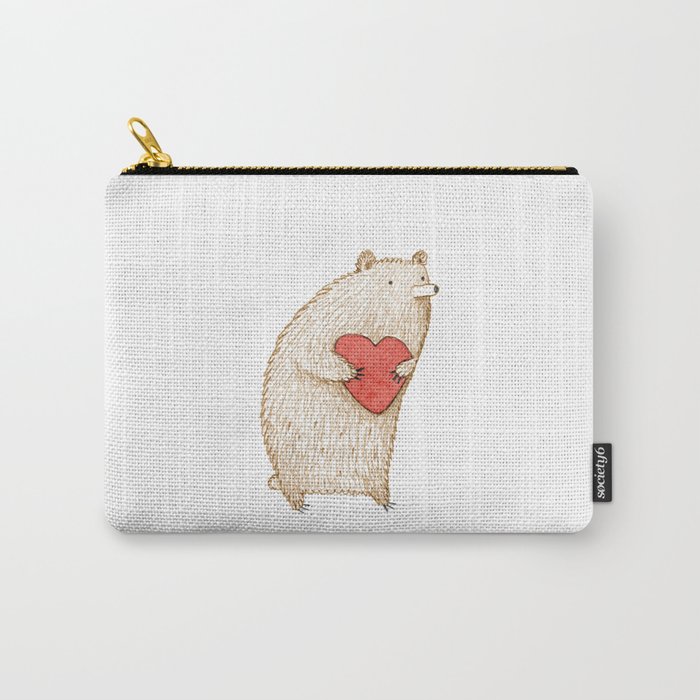 Bear with Heart Carry-All Pouch