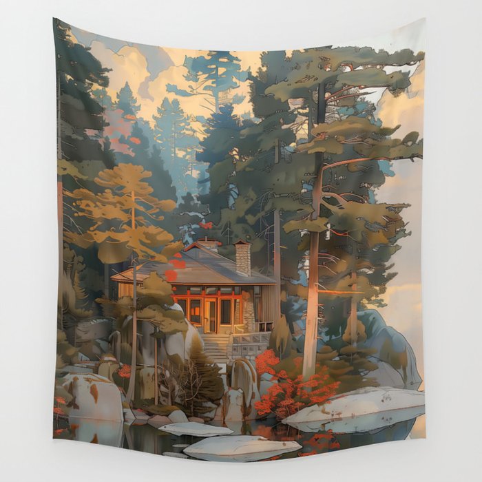 Dream Cottage Hide-Away Wall Tapestry