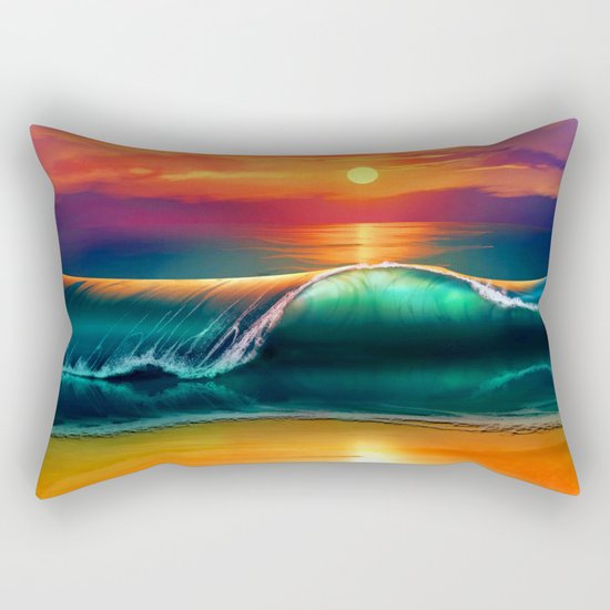 Beauty wave I Rectangular Pillow