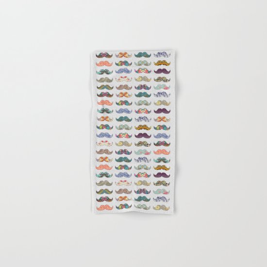 Mustache Mania Hand & Bath Towel