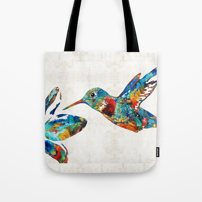 Colorful Hummingbird Art by Sharon Cummings Tote Bag