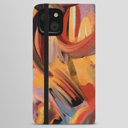 Sacred Fire Dream Abstract Art by Emmanuel Signorino iPhone Wallet Case