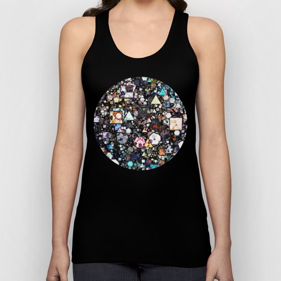Colorful Layers of Geometric Shapes Unisex Tank Top