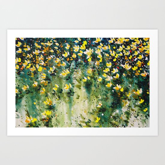 field of wildflowers Art Print