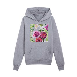 the pink flowers N.o 5 Kids Pullover Hoodies