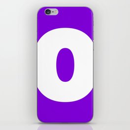 O (White & Violet Letter) iPhone Skin