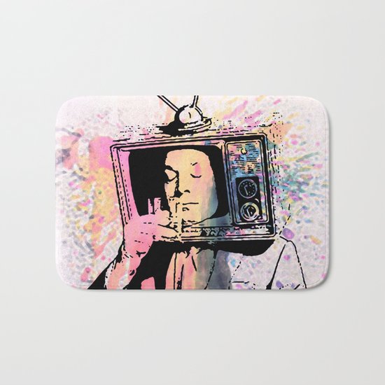 tv man Bath Mat