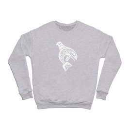 White Orca whale native formline design Crewneck Sweatshirt