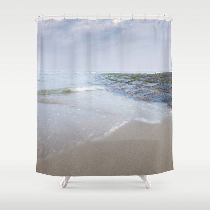 coast by morning - long shutter fine art photography Shower Curtain