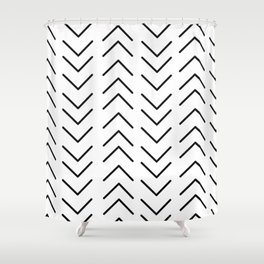 Mudcloth Black and White Shower Curtain