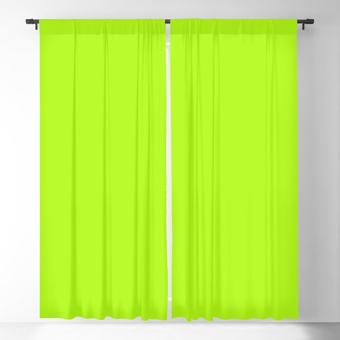 Solid Bright Green Yellow Neon Color Blackout Curtain