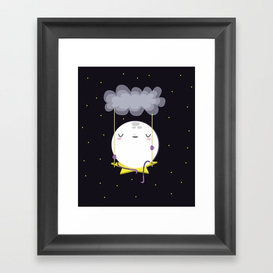 The moon Framed Art Print