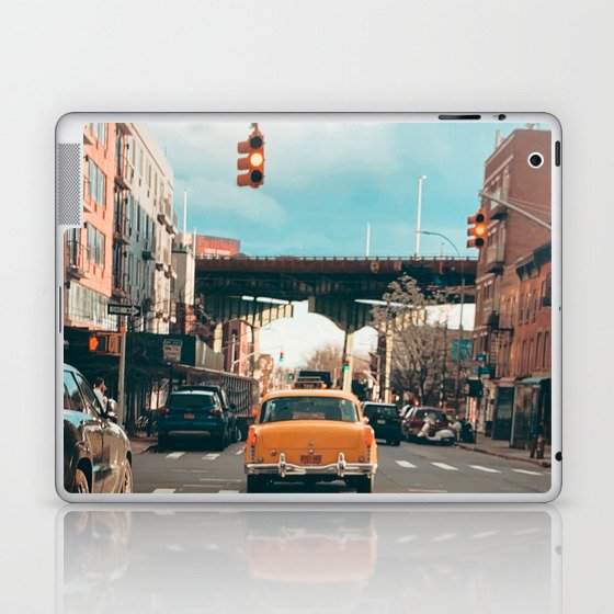 Nostalgic Downtown Brooklyn in Color Photograph Laptop & iPad Skin