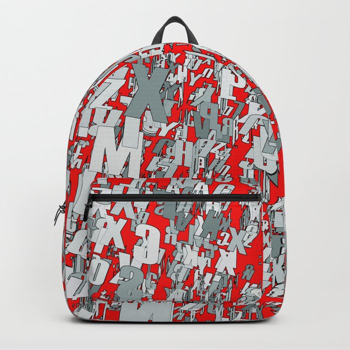 The letter matrix RED Backpack