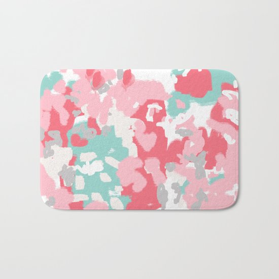 Arabella - abstract painting hipster home decor trendy color palette art gifts Bath Mat
