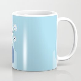 Flowers in Vase (blue) Coffee Mug