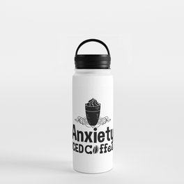 Mental Health Anxiety Iced Coffee Awareness Anxie Water Bottle