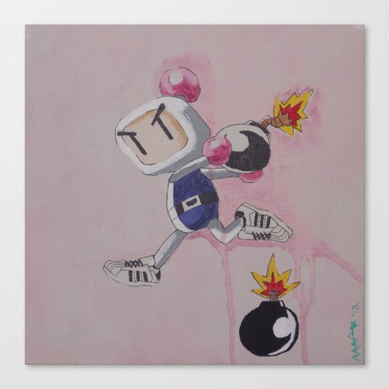 "Three Stripes" Bomberman Canvas Print