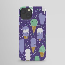 Kawaii popsicles purple iPhone Case