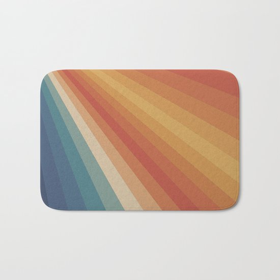 Retro 70s Sunrays Bath Mat