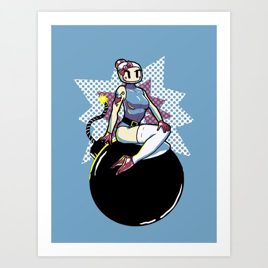 Bomber Babe Art Print