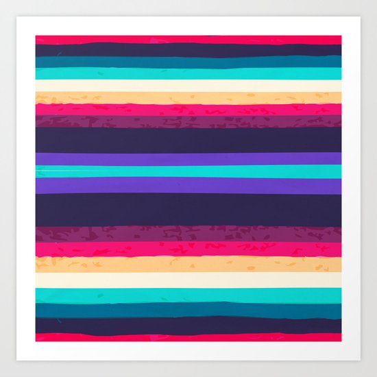 SURF STRIPES Art Print