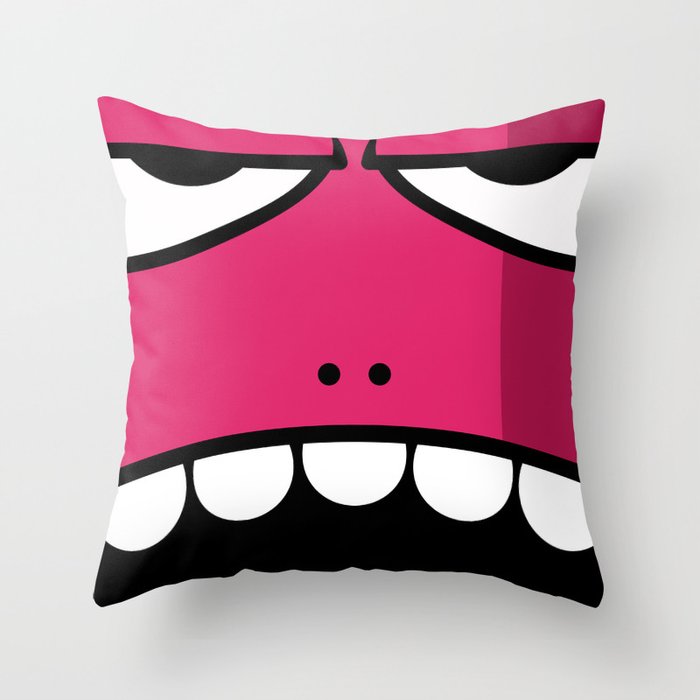 Monsters⁴ : Red Throw Pillow