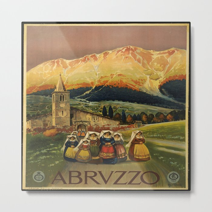 Abruzzo - Vintage Travel Poster Metal Print