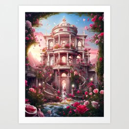 Rose Mansion Art Print