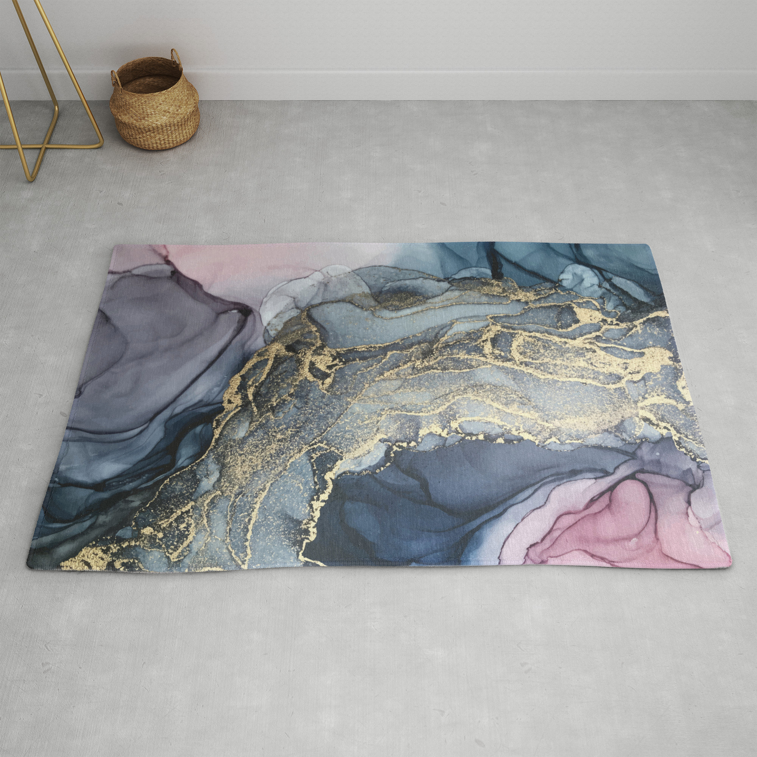 Blush Payne S Gray And Gold Metallic Abstract Rug By