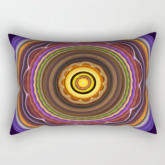 Turning into a flower Mandala Rectangular Pillow
