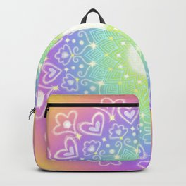 Glowing Frosty Starlight Mandala Backpack