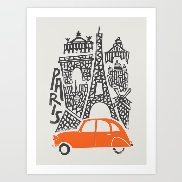 Paris Cityscape Art Print