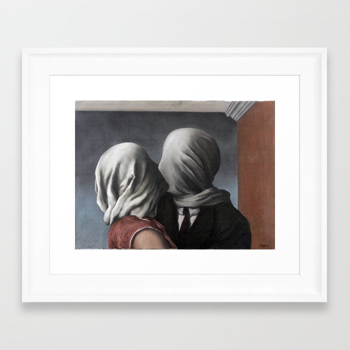 Lovers II (Les Amants) 1928, Rene Magritte For Prints, Shirts, Bags Men Women K Framed Art Print by ARTORAMA SHOP | Society6